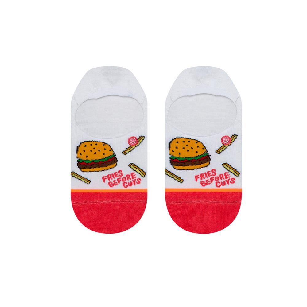 W145D19FRG.WHT, Stance, Fries B4 Guys, Womens Invisible Socks, No Show Socks,
