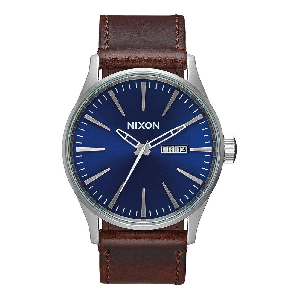 Nixon Sentry Leather Band Watch