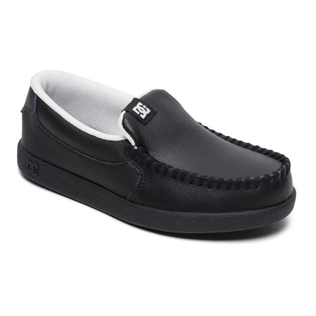 dc villain shoes side view kids slip on shoes black