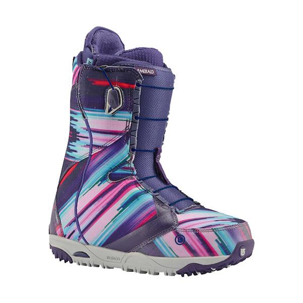 burton emerald snowboard boot side view womens boots purple/blue 10621103979