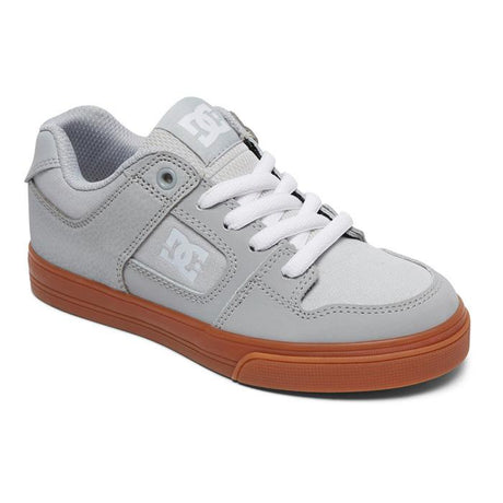 dc pure kids side view kids skate shoes gray adbs300267-2gg