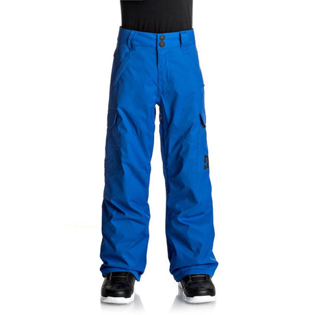 dc Banshee Snow Pants boys 8-1 front view youth snowboard pants blue edbtp03006-bqr0