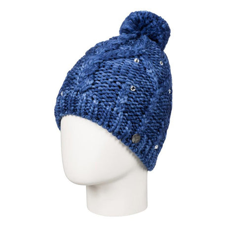 roxy Shooting Star Banie girls side view youth toques blue ergha03034-byb0