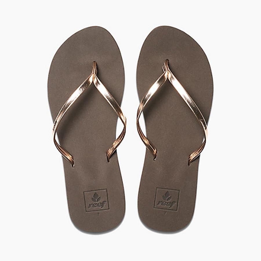 reef Bliss Nights Flip Flops top view Womens Flip Flops rose rf0a2u1j-rgl