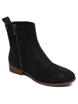 ARJB700622, Black, Roxy, Womens, Flat Sole, Boot, Side Zip, Pull on tab