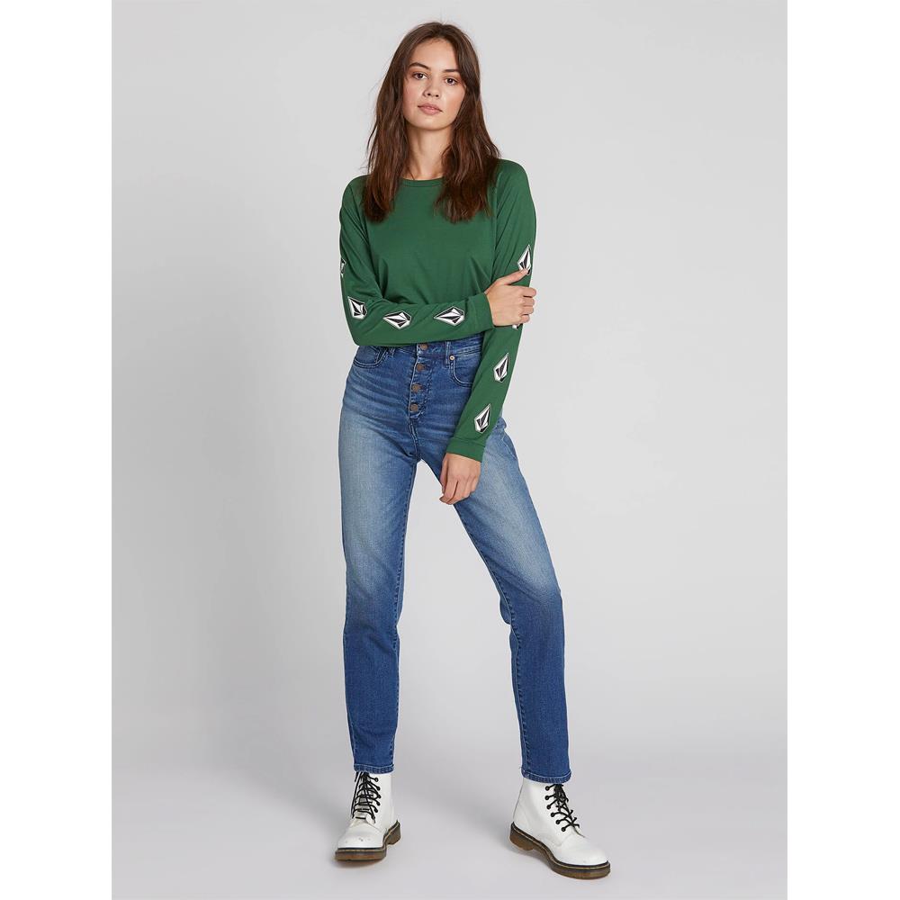 B1931801-MBW, MEDIUM BLUE WASH, DENIM, SUPER STONED SKINNY, VOLCOM, FALL 2019, FRONT VIEW