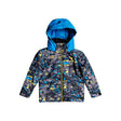 EQKTJ03010-GJC1, Sulpher Pop Yeti Forest, Little Mission Snow Jacket, Boys Outerwear, Blue, Yellow, Quiksilver, Front View