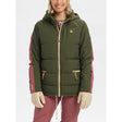 21435100300, WOMENS KEELAN JACKET, BURTON, WOMENS JACKETS, GREEN, ROSE, FOREST NIGHT / ROSE BROWN, WINTER 2020, FRONT VIEW
