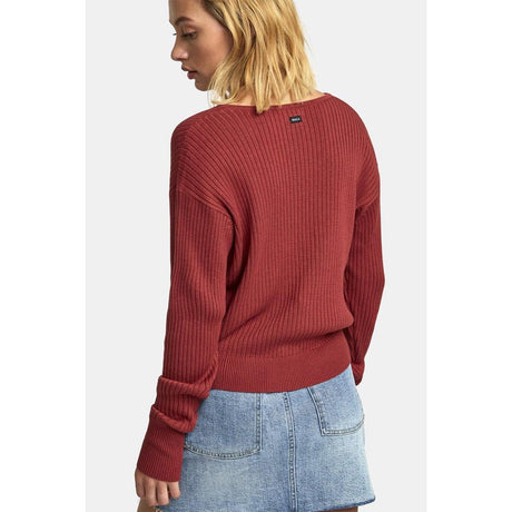 WV07WRPO-DYR, Dusty Red, RVCA, Pointed Sweater, Holiday 2019