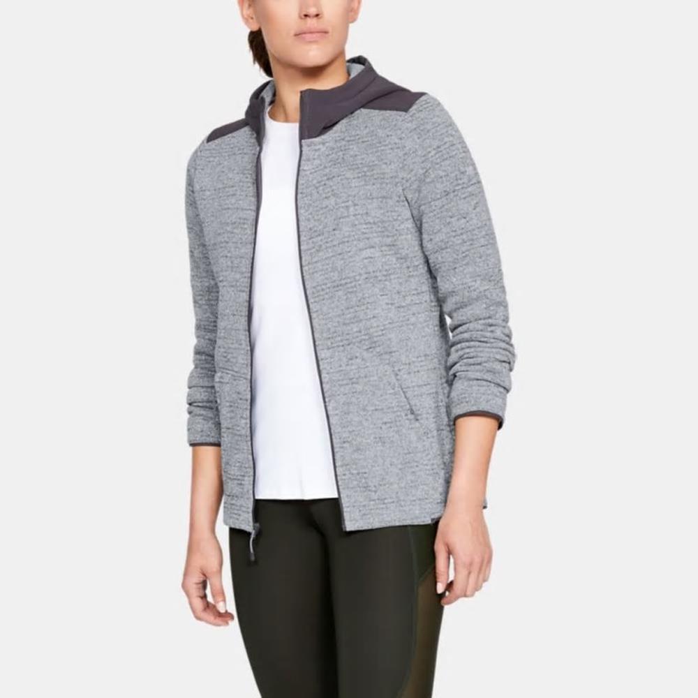 1316282-941, Overcast Grey, Under Armour, Wintersweet hoodie, Womens Zip Up Hoodies, Tech Gear, Fall 2019
