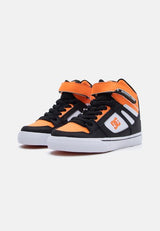 DC DC Youth Pure Hi Top Ev Skate Shoes - Orange/Black/White Orange/Black/White 12 Youth Boys Skate Shoes 5T to 13T and 1 to 7 US Size