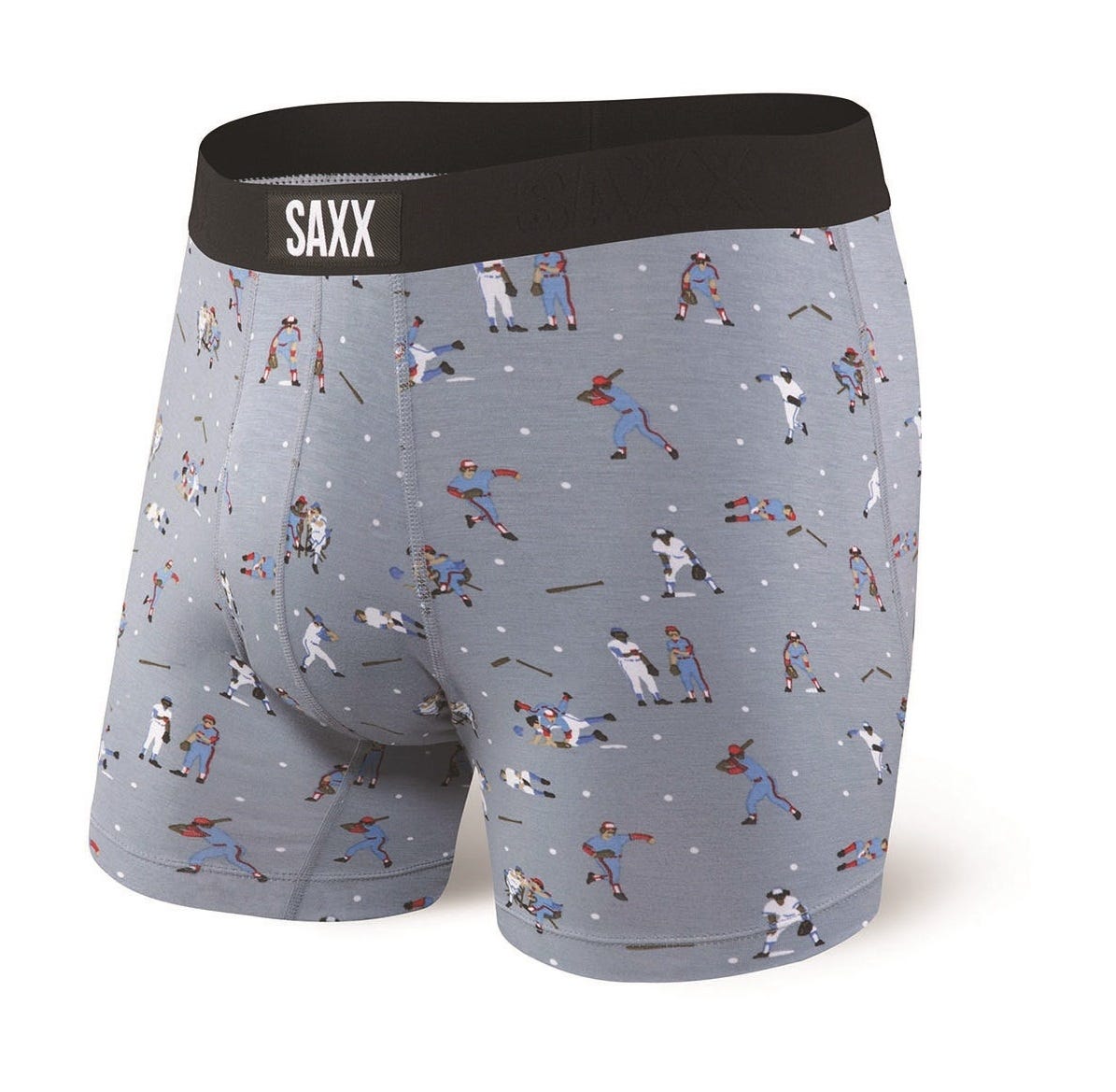 Saxx SAXX Vibe BLACK STRIPE S Mens Boxer Brief Underwear