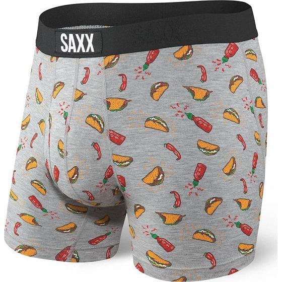 Saxx SAXX Mens Ultra Boxer Brief GREY-BLUE S Mens Boxer Brief Underwear