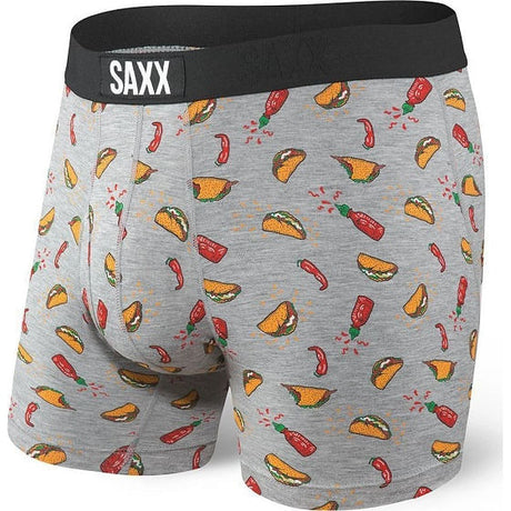Saxx SAXX Mens Ultra Boxer Brief GREY-BLUE S Mens Boxer Brief Underwear