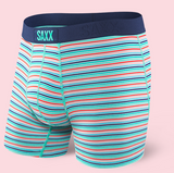 Saxx SAXX Vibe BLACK STRIPE S Mens Boxer Brief Underwear
