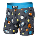 Saxx SAXX Mens Vibe Boxer Briefs CHARCOAL S Mens Boxer Brief Underwear