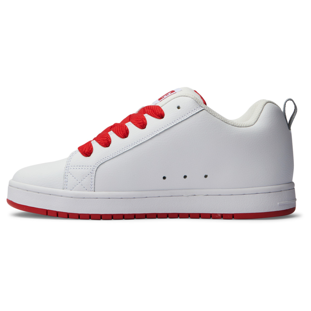 DC Mens Court Graffik Shoes - White/Red/Grey