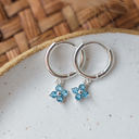 Glee Jewelry Glee Twila Hoops - Sky Blue gold OS Jewelry