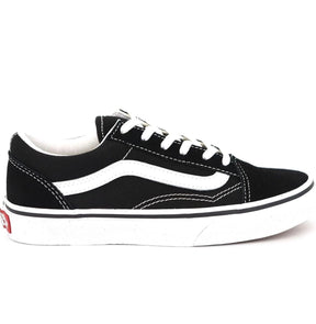 Vans Vans Kids Old Skool Skateboard Shoes - Black/True White Black/True White 1 Youth Boys Skate Shoes 5T-13T & 1-7 US Size
