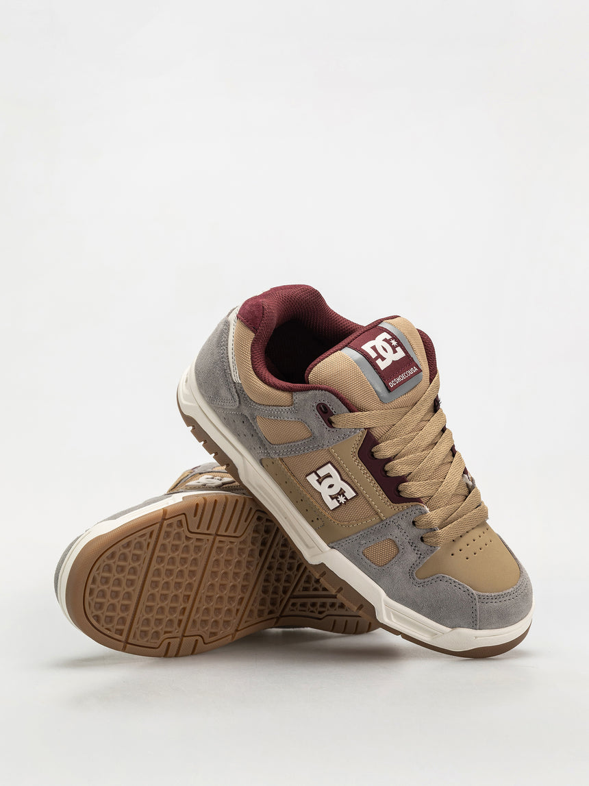 DC Men's Stag Shoes - Tan/Grey/Dark Red