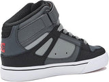 DC DC Youth Pure Hi Top EV  Skate Shoes - Grey/Black/Red Grey/Black/Red 12 Mens Skate Shoes 6 to 18