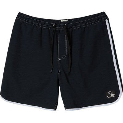 Quiksilver Quiksilver Men's Original Scalloped Volley 17NB Shorts Black S Mens Elastic Swim Trunks