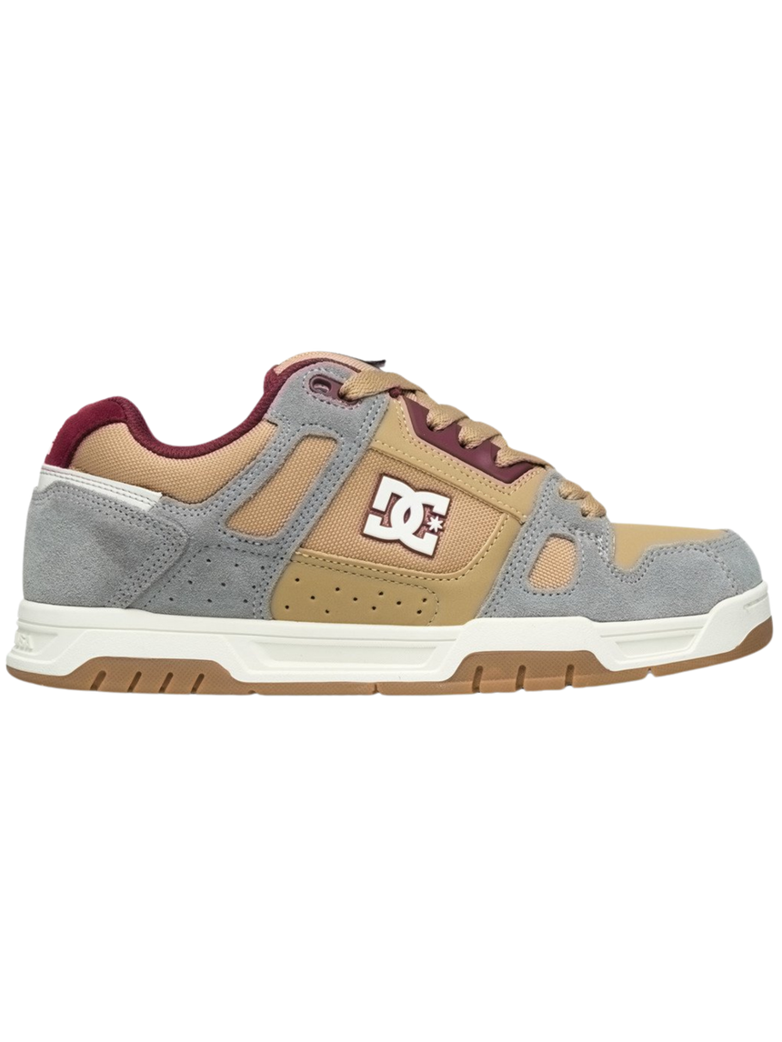 DC Men's Stag Shoes - Tan/Grey/Dark Red