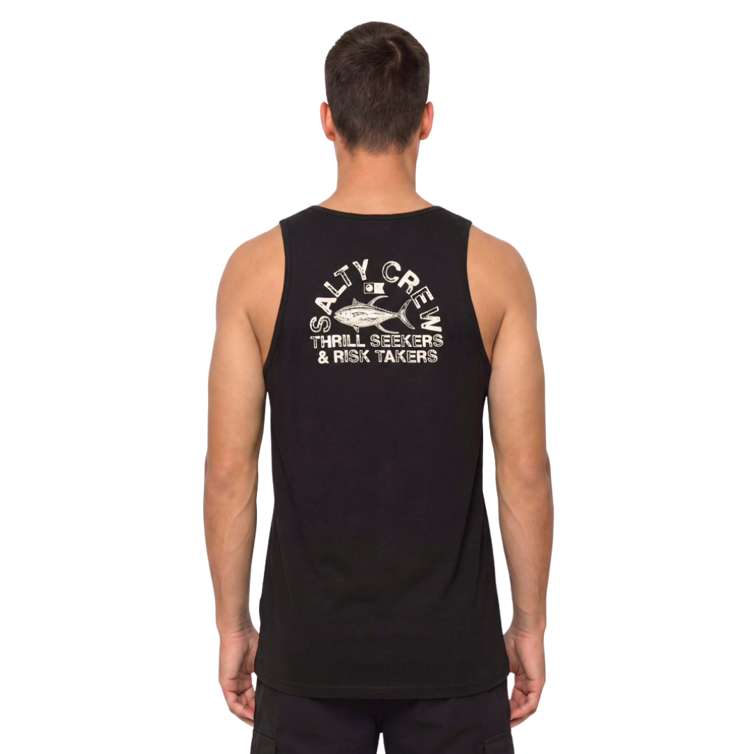 Salty Crew Salty Crew Men's Stamped Tank - Black Black M Mens Sleeveless Shirts