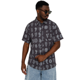Salty Crew Salty Crew Men's Breezer Perf Button Up - Phantom Phantom S Mens Button Up Short Sleeve Shirts