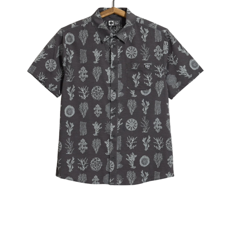 Salty Crew Salty Crew Men's Breezer Perf Button Up - Phantom Phantom S Mens Button Up Short Sleeve Shirts