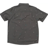 Salty Crew Salty Crew Men's Crew SS Button Up - Charcoal Charcoal S Mens Button Up Short Sleeve Shirts