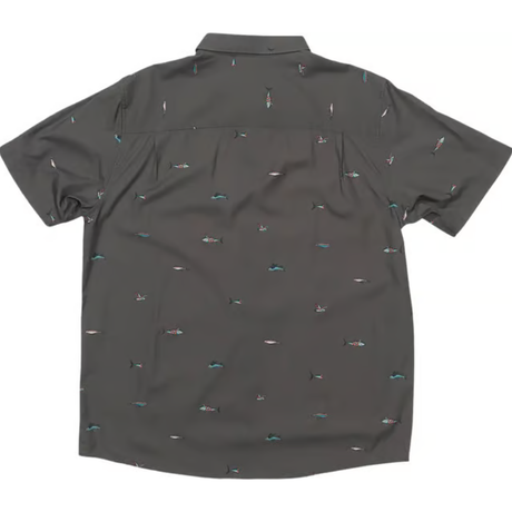 Salty Crew Salty Crew Men's Crew SS Button Up - Charcoal Charcoal S Mens Button Up Short Sleeve Shirts