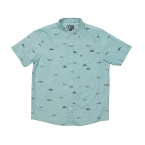 Salty Crew Salty Crew Men's Crew SS Button Up - Seaside Seaside M Mens Button Up Short Sleeve Shirts
