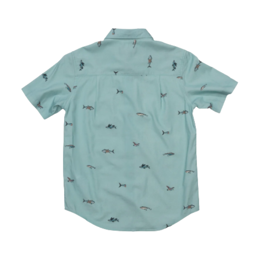 Salty Crew Salty Crew Men's Crew SS Button Up - Seaside Seaside M Mens Button Up Short Sleeve Shirts