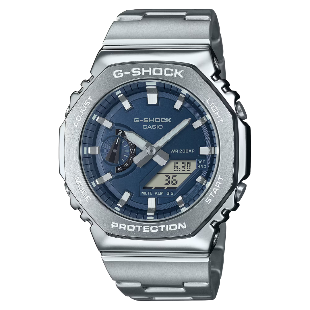 G Shock G-Shock GM-2110D-2B Watch Mens Analog Metal Band