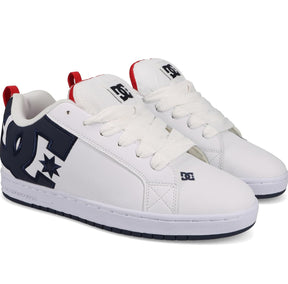 DC DC Court Graffik - White/Navy/Red White/Navy/Red 9 Mens Shoes 6 to 18