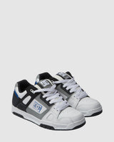 DC Men's Stag Shoes - White/Grey/Blue
