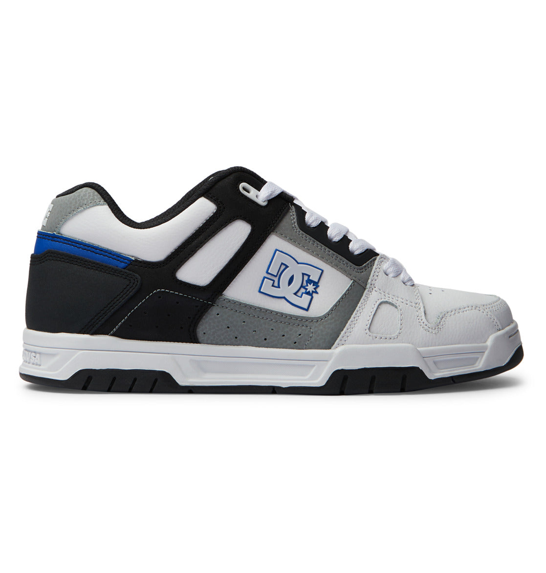 DC Men's Stag Shoes - White/Grey/Blue