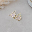 Glee Jewelry Glee Florence Earrings - Rose Quartz gold/rose quartz OS Jewelry