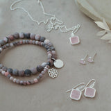 Glee Florence Earrings - Rose Quartz