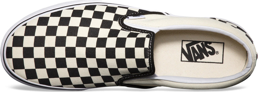 Vans Unisex Classic Slip On - Checkerboard White/Back