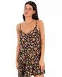 Hurley Hurley Women's Hibiscus Dream V Neck Mini Dress - Black Floral Black Floral S Womens Short Dresses