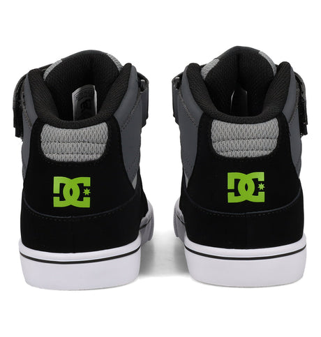 DC DC Youth Pure Hi Top EV Shoes - Gray/Black Gray/Black 11 Youth Boys High Tops 5T to 13T and 1 to 7 US Size