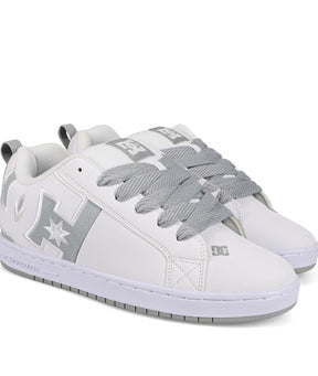 DC DC Men's Court Graffik SQ Shoes - White/Grey White/Grey 9 Mens Shoes 6 to 18