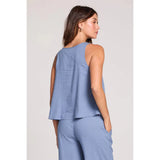 Saltwater Luxe Saltwater Luxe Women's Woven A-Line Tank - Worn Blue Worn Blue S Womens Tank Tops