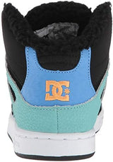 DC DC Girls Pure Winter High Top Shoes BLACK-BLUE 1 Youth Girls High Tops 5T to 13T and 1 to 7 US Size