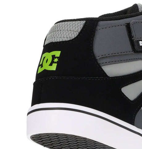 DC DC Youth Pure Hi Top EV Shoes - Gray/Black Gray/Black 11 Youth Boys High Tops 5T to 13T and 1 to 7 US Size