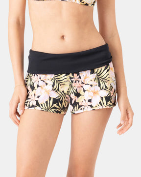 Roxy Roxy Women's  Tropical Endless Summer Boardshort - Black Multi Black Multi S Womens Board shorts