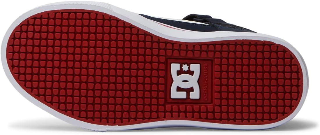 DC Pure Boys High Tops Shoes -DC Navy/Athletic Red