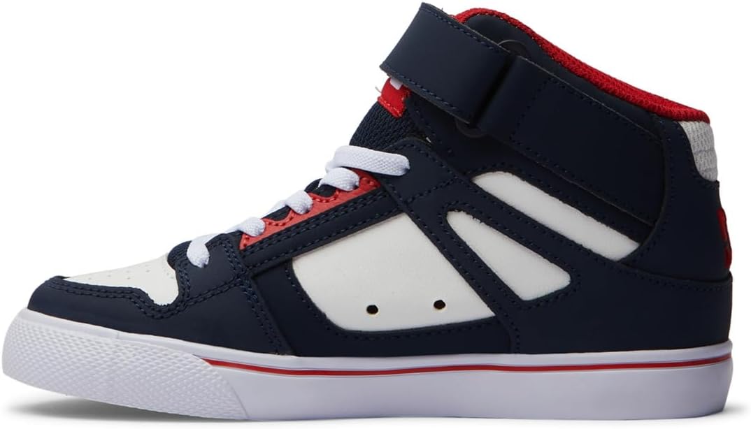 DC Pure Boys High Tops Shoes -DC Navy/Athletic Red